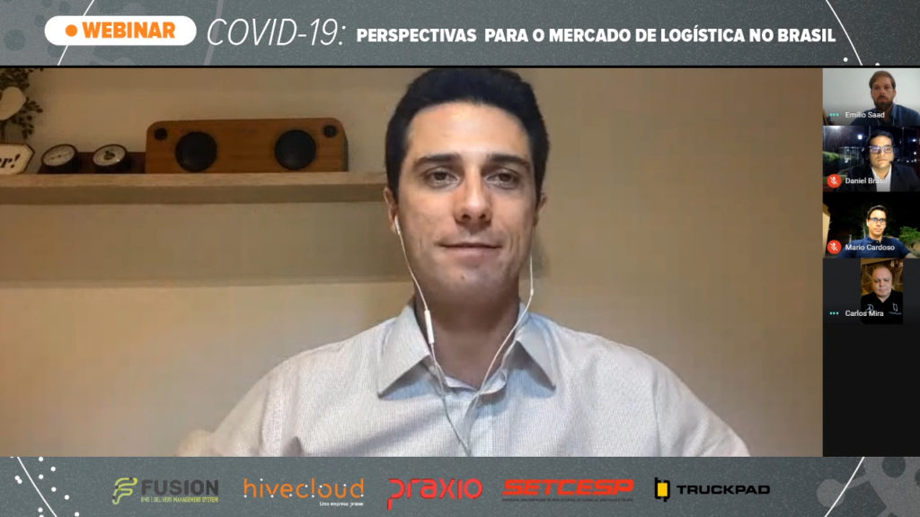 participantes no webinar de logística da Hivecloud