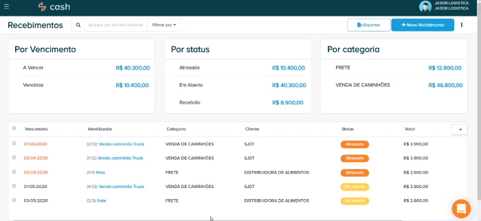 software Hivecloud Cash gestão financeira para transportadora