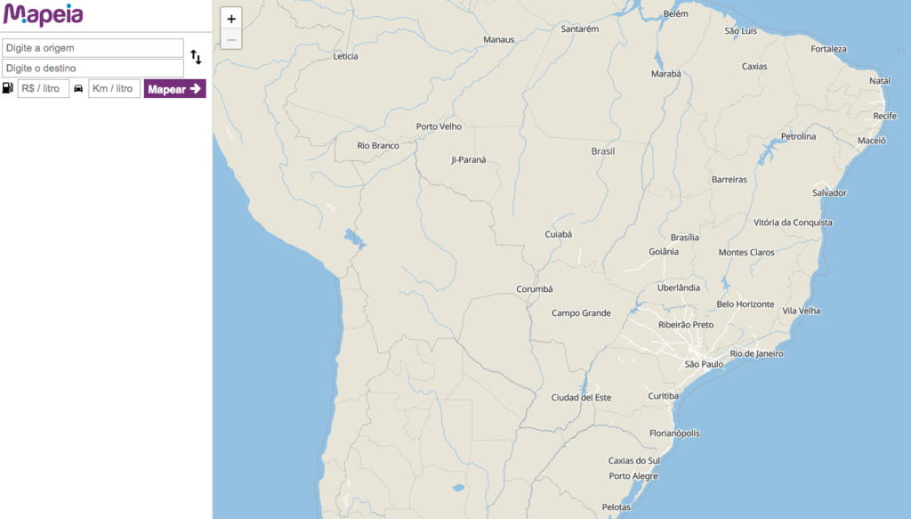 site Mapeia para calcular pedágio