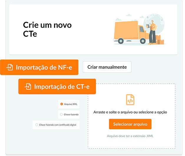 Emissão do seu CTe em menos de 30 segundos