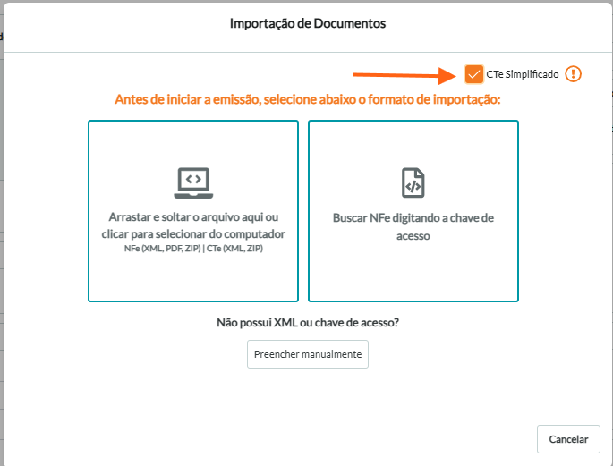 tela do emissor hivecloud cte